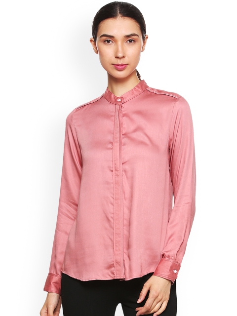 

Van Heusen Woman Pink Regular Fit Solid Casual Shirt