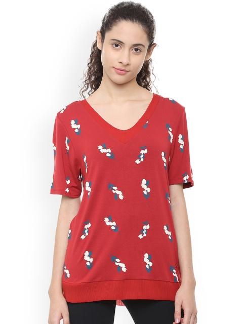 

Van Heusen Woman Red Printed High-Low Top