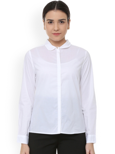 

Van Heusen Woman White Regular Fit Solid Casual Shirt