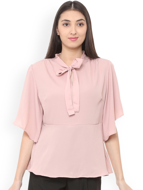 

Van Heusen Woman Pink Solid A-Line Top