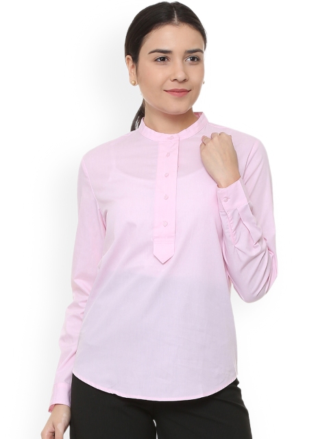 

Van Heusen Woman Women Pink Solid Shirt Style Top