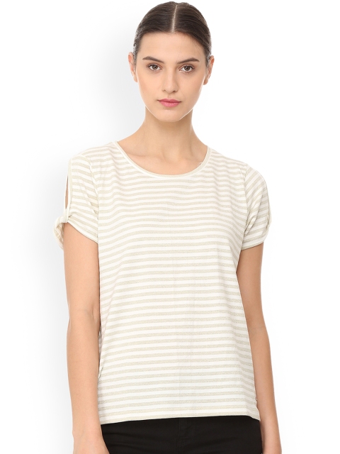 

Van Heusen Woman Beige Striped Top