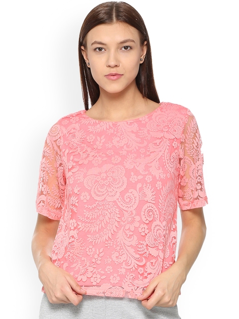 

Allen Solly Woman Pink Self Design A-Line Top