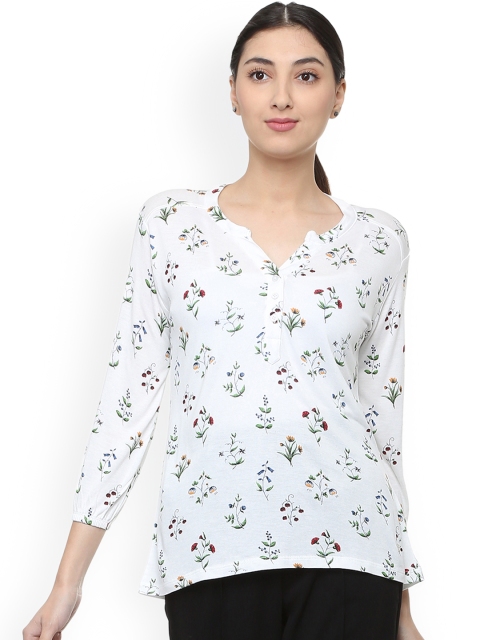

Allen Solly Woman White Printed A-Line Top