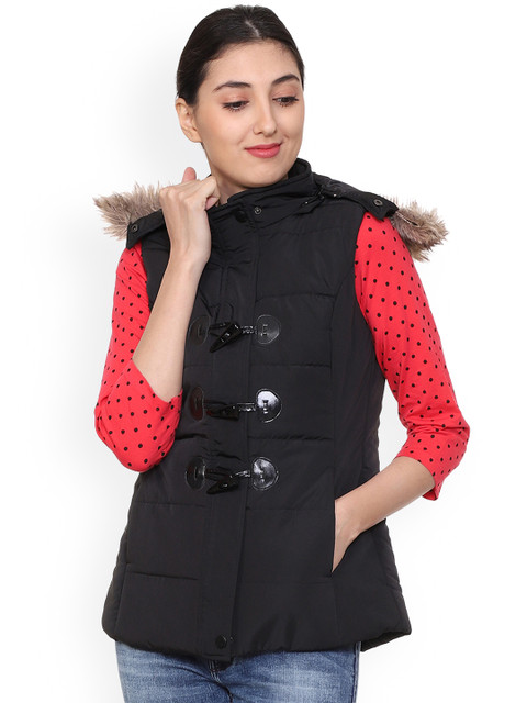 

Allen Solly Women Black Solid Parka