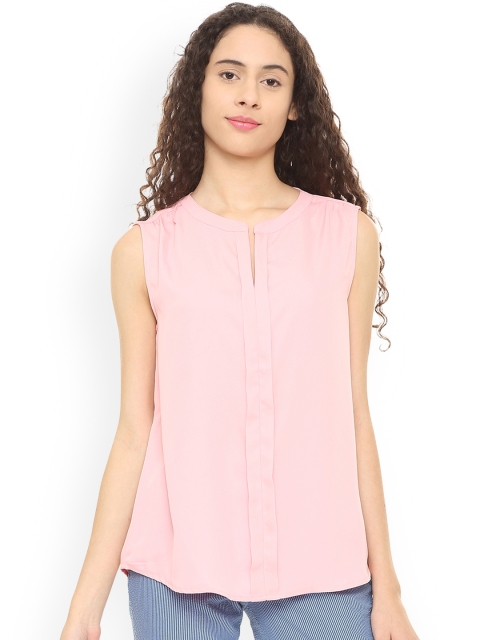 

Allen Solly Woman Pink Solid A-Line Top