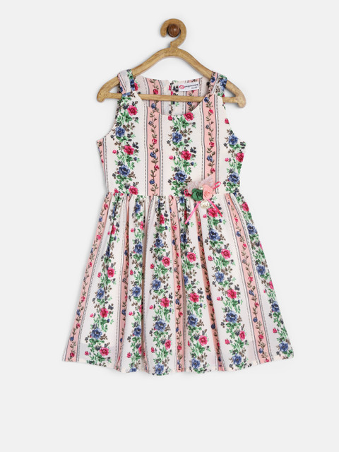 

Peppermint Girls Multicoloured Printed Fit and Flare Dress, Multi