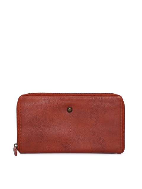 

Baggit Men Brown Solid Zip Around Wallet