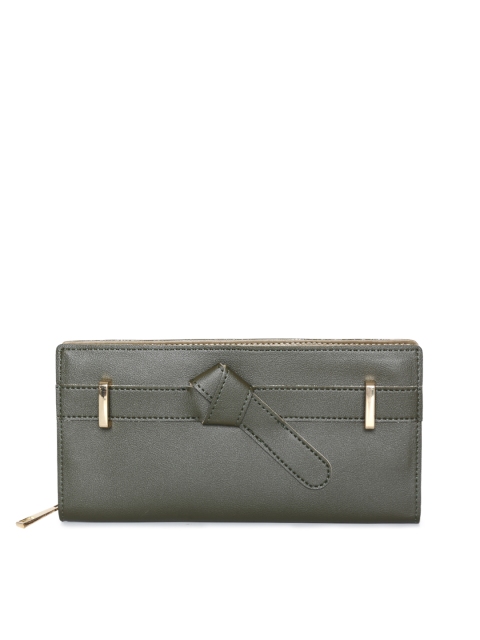 

Baggit Women Grey with a tinge of Green Solid Zip Around Wallet
