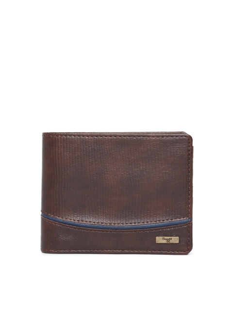 

Baggit Men Brown Solid Two Fold Wallet