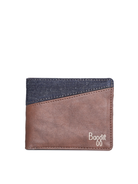 

Baggit Men Brown Solid Two Fold Wallet