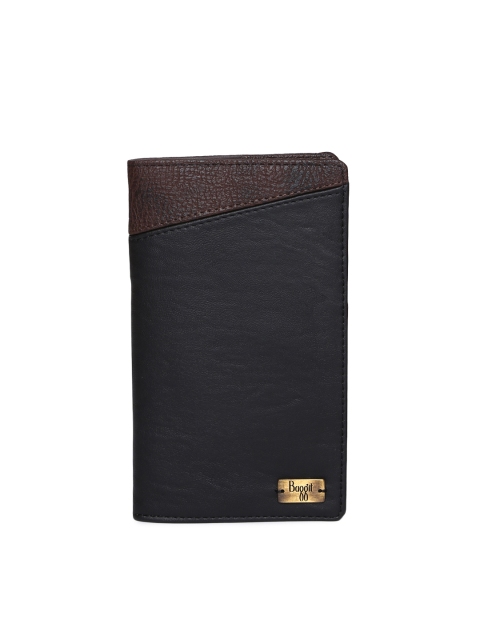 

Baggit Men Black & Brown Colourblocked Two Fold Wallet
