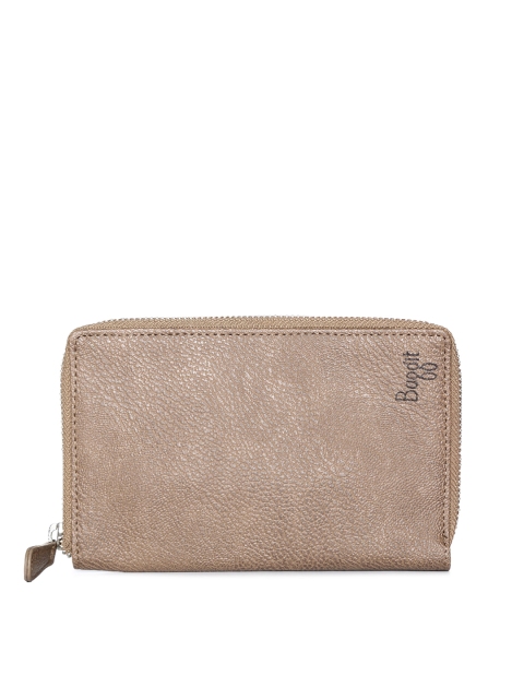 

Baggit Men Brown Textured Zip Around Wallet