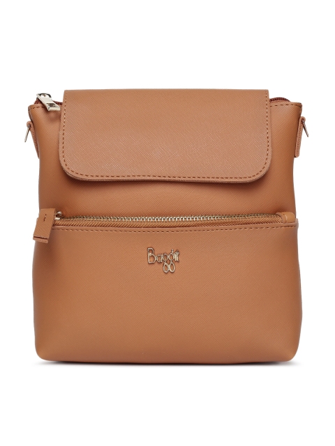 

Baggit Tan Brown Solid Sling Bag