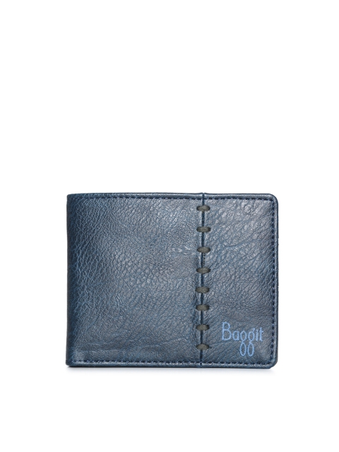 

Baggit Men Blue Solid Two Fold Wallet