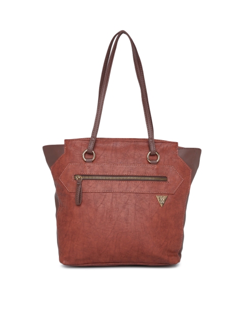 

Baggit Rose & Brown Textured Handheld Bag