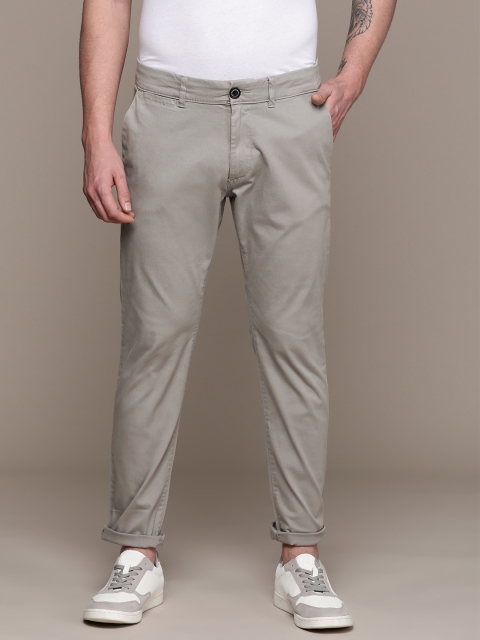 

ESPRIT Men Grey Slim Fit Solid Chinos