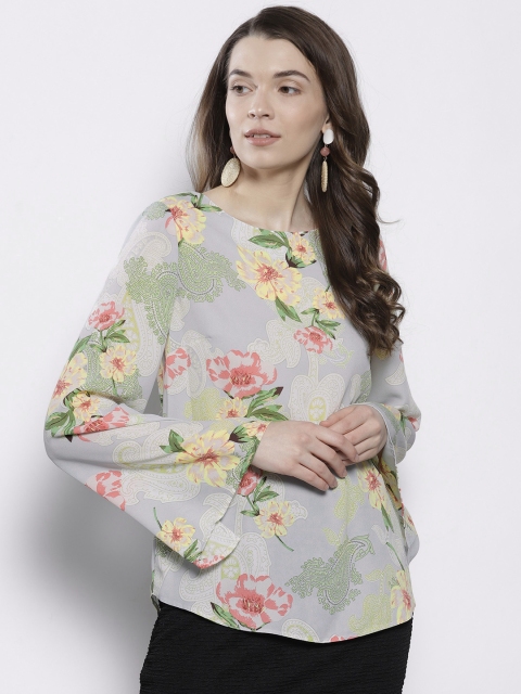 

DOROTHY PERKINS Women Blue & Green Printed Top