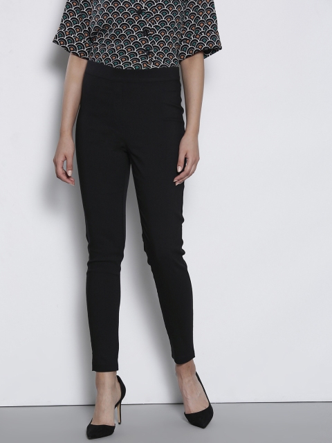 

DOROTHY PERKINS Women Black Solid Treggings
