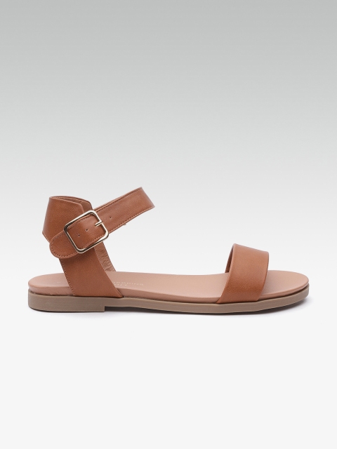 

DOROTHY PERKINS Women Brown Solid Open Toe Flats