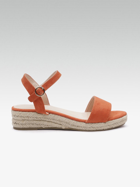 

DOROTHY PERKINS Women Orange Solid Sandals