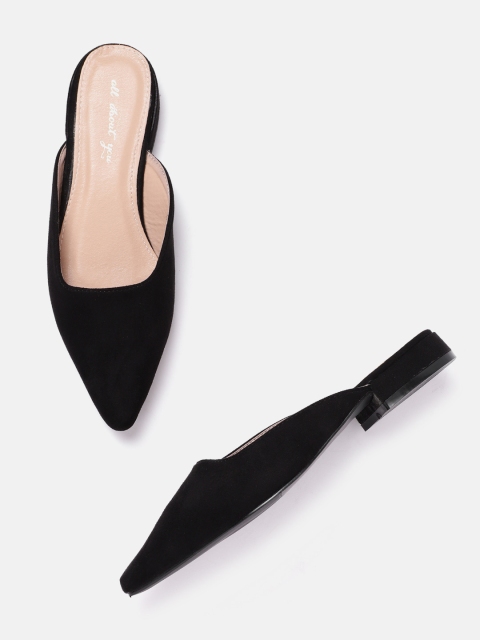

all about you Women Black Solid Mules