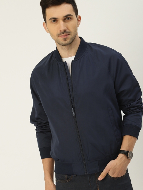 

ESPRIT Men Navy Blue Solid Bomber