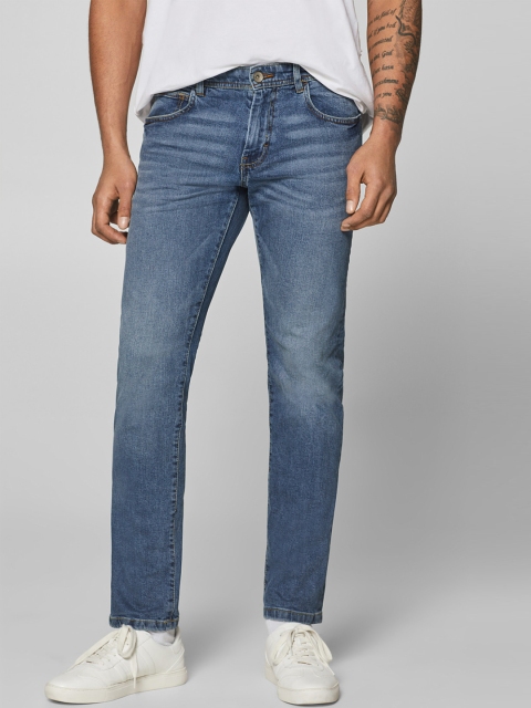 

ESPRIT Men Blue Straight Fit Mid-Rise Clean Look Stretchable Jeans