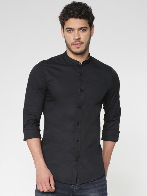 

ONLY & SONS Men Black Regular Fit Solid Casual Shirt