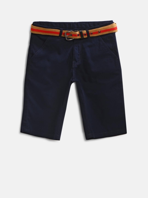 

Gini and Jony Boys Navy Solid Regular Fit Chino Shorts, Navy blue