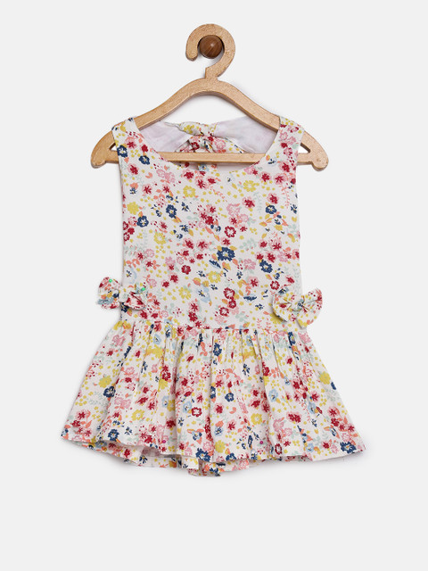 

Gini and Jony Girls Multicoloured Printed Fit and Flare Dress, Multi