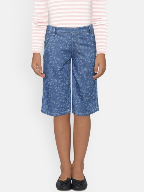 

Palm Tree Girls Blue Printed Relaxed Fit Culottes