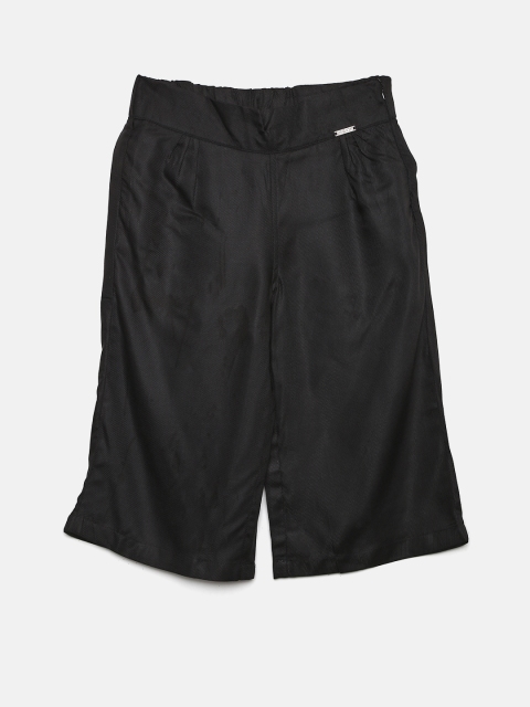 

Gini and Jony Girls Black Regular Fit Solid Culottes