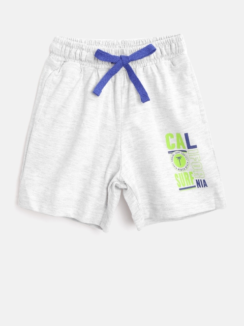 

Palm Tree Boys Grey Melange Solid Regular Fit Shorts