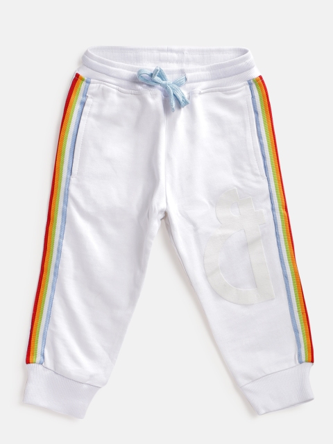 

Gini and Jony Girls White Solid Joggers