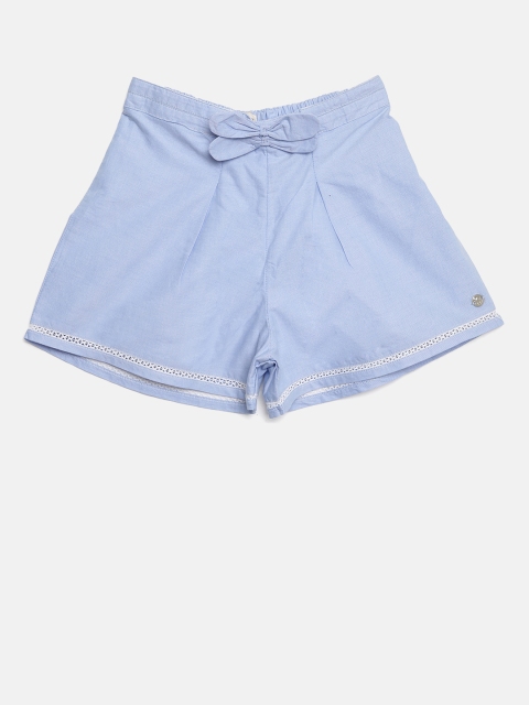 

Gini and Jony Girls Blue Solid Regular Fit Shorts