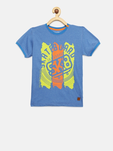 

Palm Tree Boys Blue Printed Round Neck T-shirt