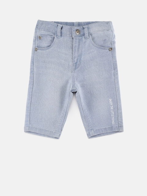 

Palm Tree Girls Washed Blue Mid-Rise Clean Look Jeans