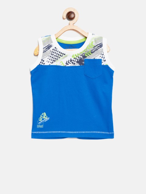 

Palm Tree Boys Blue Solid Round Neck T-shirt