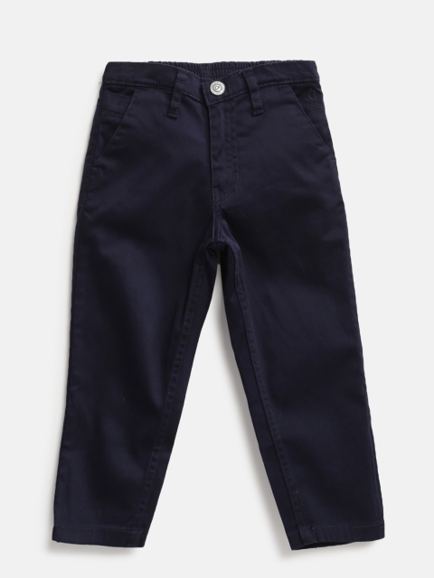 

Gini and Jony Boys Navy Regular Fit Solid Trousers, Navy blue