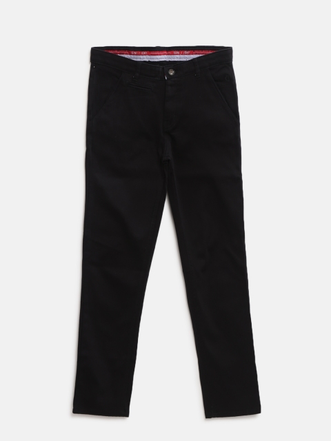 

Gini and Jony Boys Black Regular Fit Solid Chinos