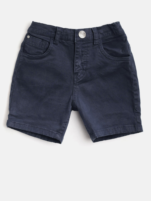 

Gini and Jony Boys Navy Blue Solid Regular Fit Denim Shorts