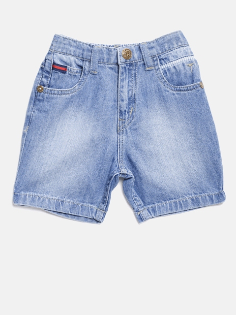 

Palm Tree Boys Blue Washed Regular Fit Denim Shorts