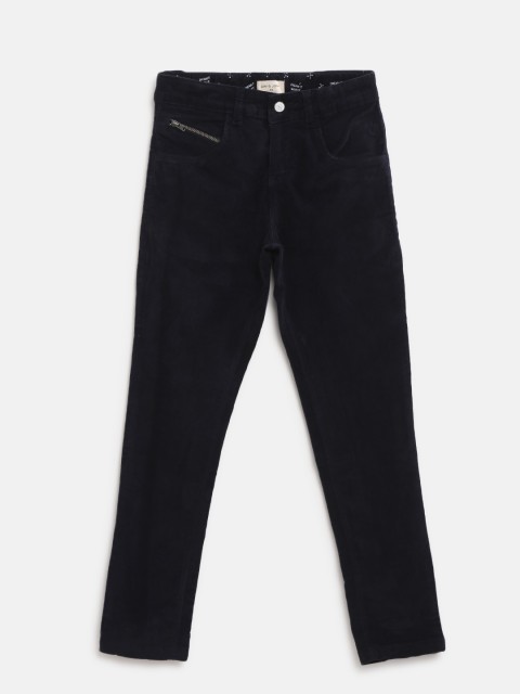 

Gini and Jony Girls Navy Regular Fit Solid Corduroy Trousers, Navy blue