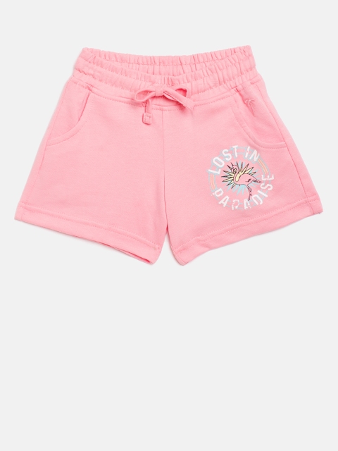 

Palm Tree Girls Pink Solid Regular Fit Shorts