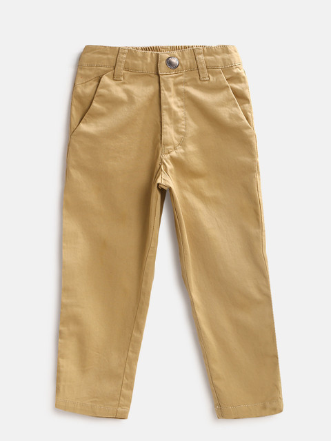 

Gini and Jony Boys Beige Regular Fit Solid Chinos
