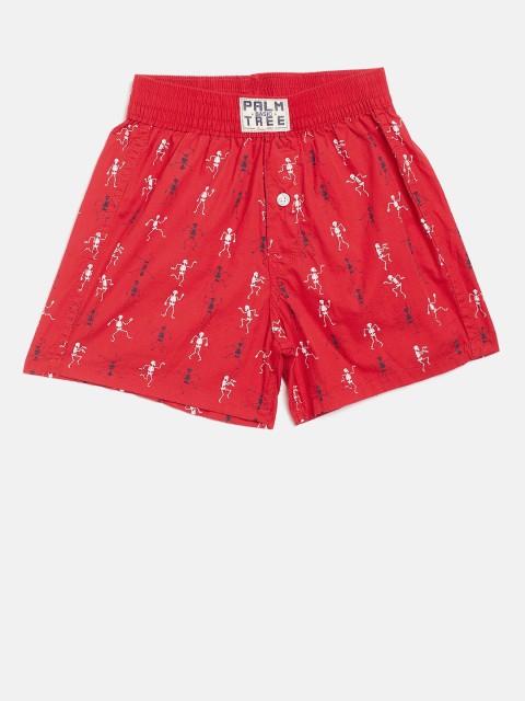 

Palm Tree Boys Red Printed Boxers 131246520976 C458