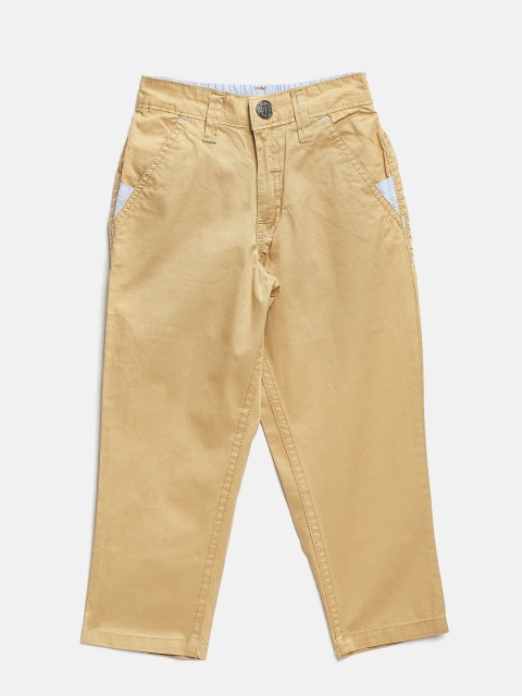 

Palm Tree Boys Beige Regular Fit Solid Chinos