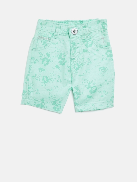 

Palm Tree Girls Green Printed Regular Fit Shorts