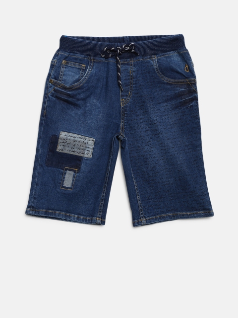 

Gini and Jony Boys Blue Washed Regular Fit Denim Shorts